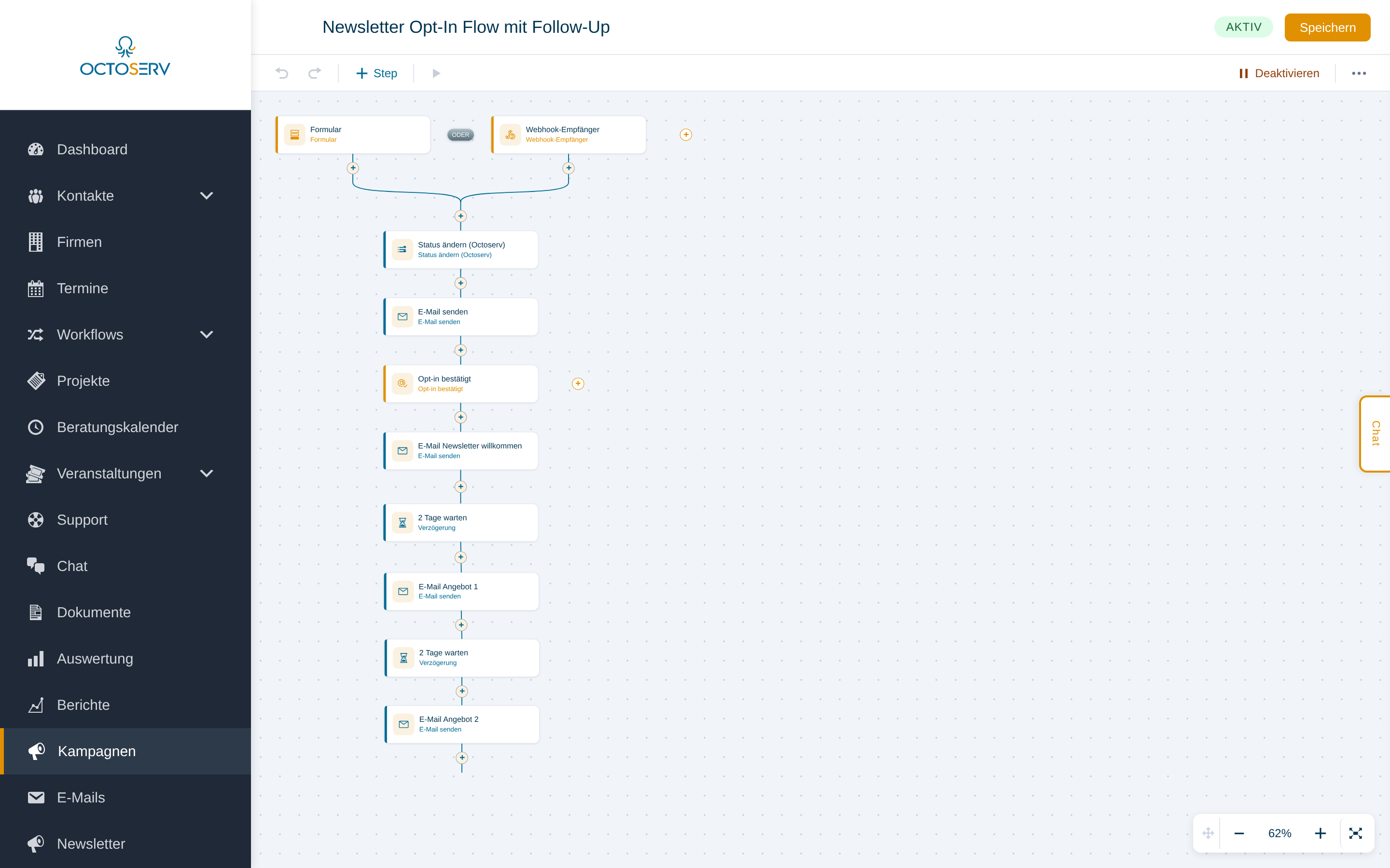 Erweiterter Opt-In-Flow mit Willkommensserie